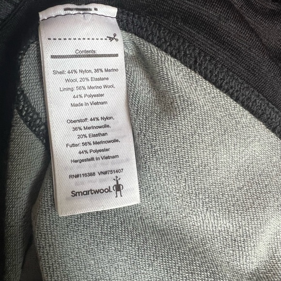 Smartwool PhD Printed Women Size Small Mid Rise Pull On Stretch Gray Black - Picture 6 of 7